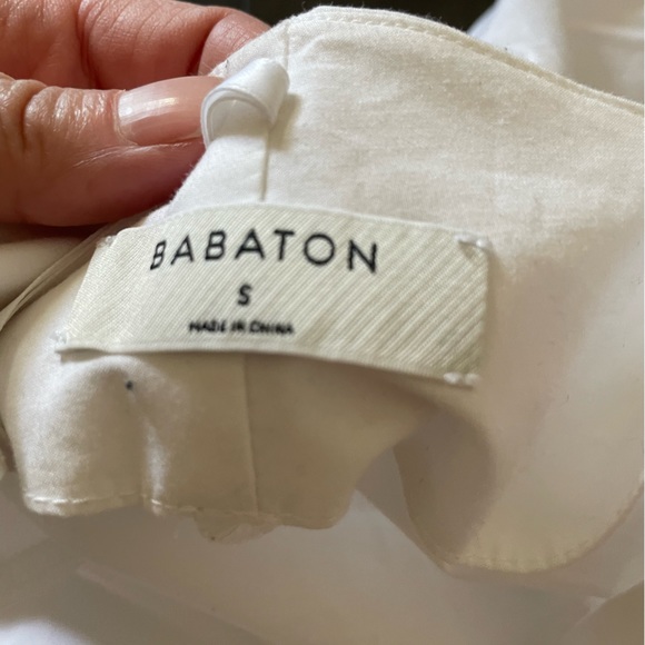 Babaton wrap blouse 100% cotton Sz S - Picture 4 of 4